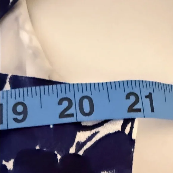 Anne Klein Navy and White Floral Midi Dress - Picture 10 of 11